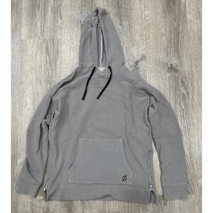 Peloton Men's Gray‎ Grey Hoodie Hooded Sweatshirt Ribbed Performance Medium M